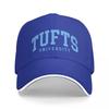 Tufts - College Schriftzug Gebogene Kappe Mode Lässig Baseballkappen Verstellbarer Hut Hip Hop Sommer Unisex Baseballkappen