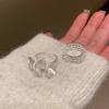 Niche Wave Skirt Ring Minimalist Blogger-Approved Open Finger Ring Stylish Unique Design Statement Jewelry for Women