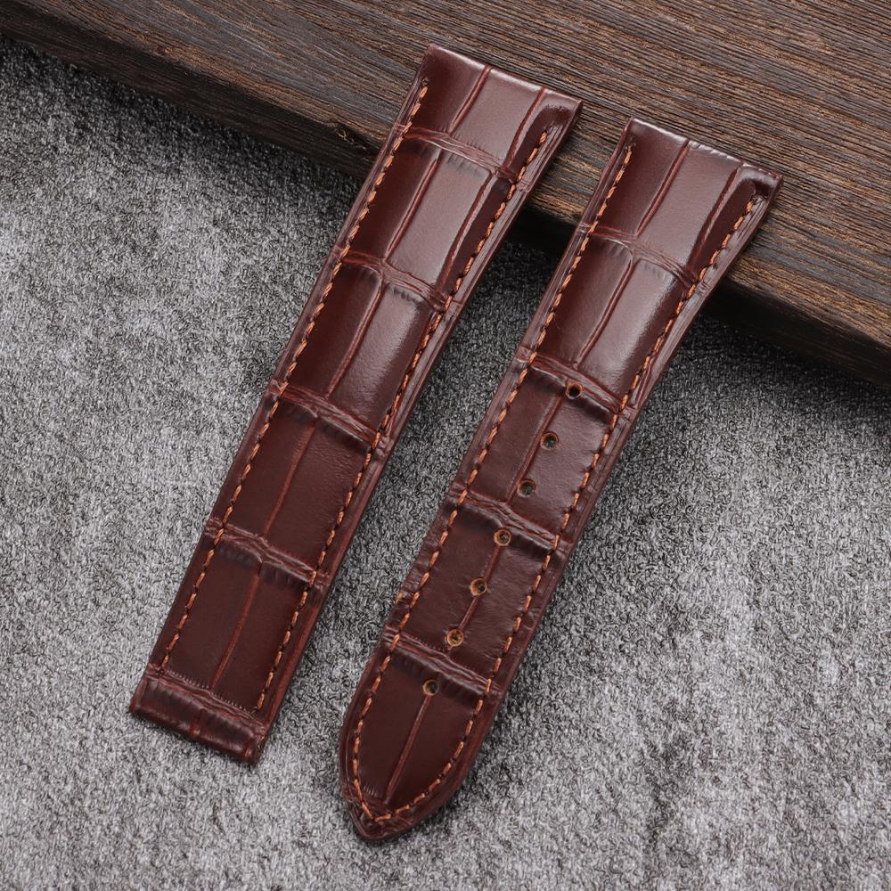 19mm 20mm 21mm 22mm Genuine Leather Strap for Omega Seamaster Waterproof Calfskin Watch Band Bracelet for Men Watch Accessories