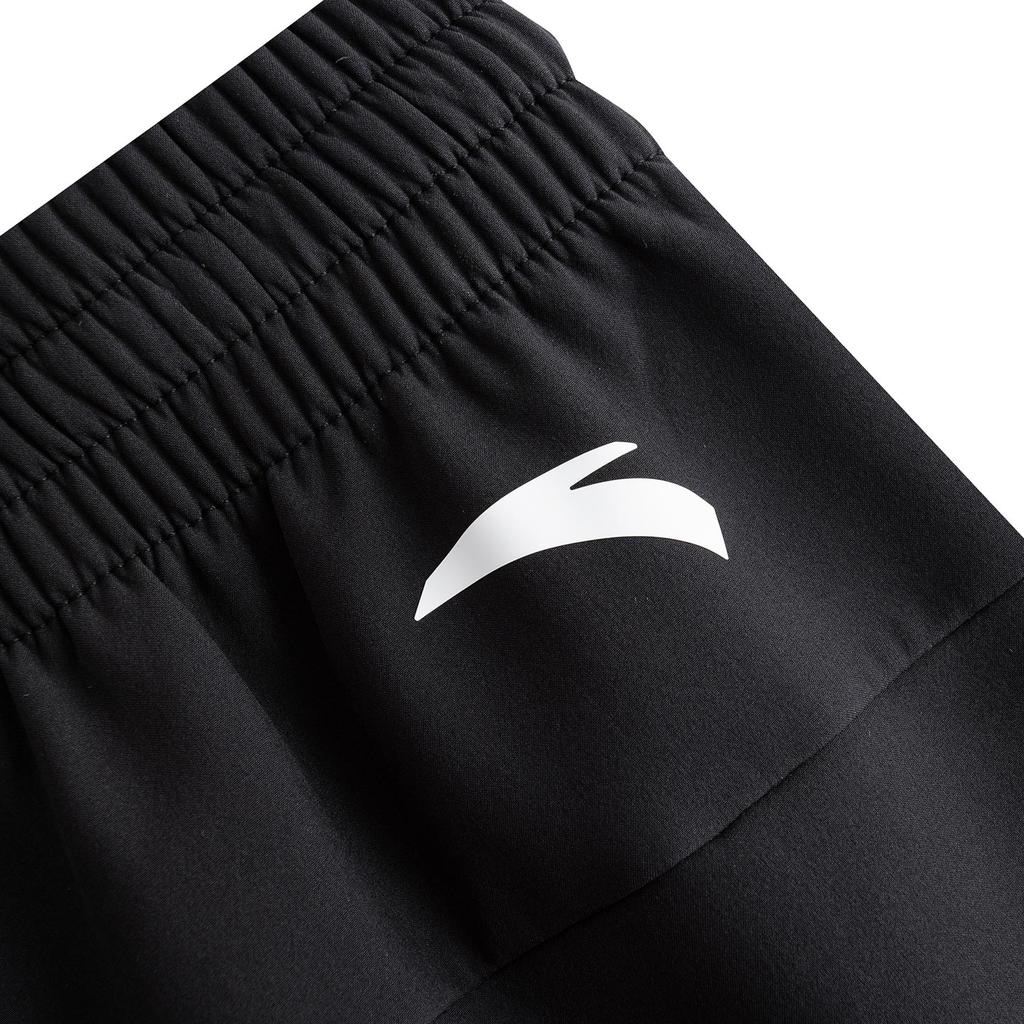 Anta Training Series Mens Woven Sports Long Pants Winter Outdoor Fleece Casual Pants Men Bottoms Basic-Black 952547514N-6