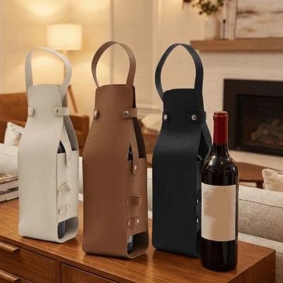 Waterproof PU Wine Tote Lightweight Champagne Beer Gift Bags Portable Wine Bag  Wedding