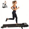 Loopband, Loopband voor thuis met verstelbare helling, 1-6 km/u Elektrisch, 2-in-1 Draagbaar met Afstandsbediening, Joggingmachine met LED-Display