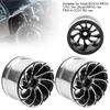 Aluminum Alloy Bdlock Wheel Rims with Lock NonSticky for 1/10 RC Crawler Cars(Black )