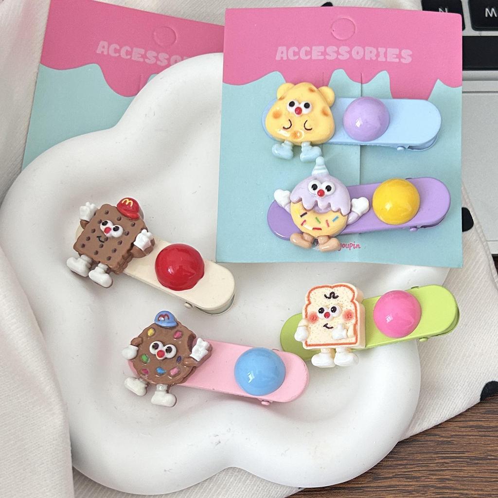 Cute Cartoon Jelly Bean Hair Clips - Fun and Sweet Accessories for Girls