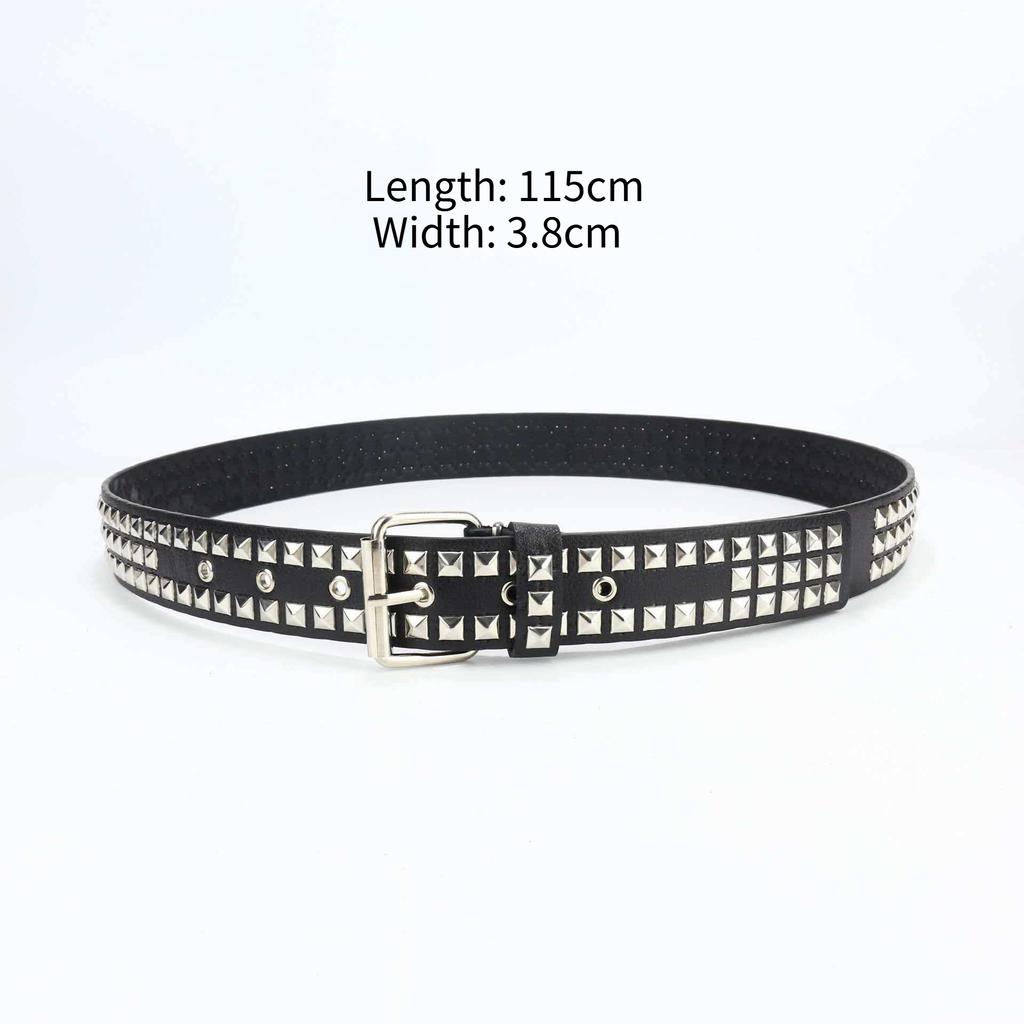 European and American Square Bead Rivet Belt Belt Punk Hardware Jeans Belt