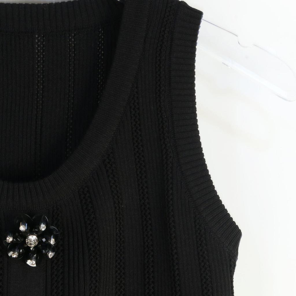 Ladylike French Style Sleeveless Knitted Vest