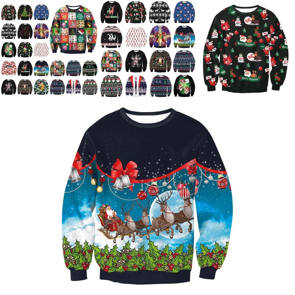 Premium New Ugly Xmas Christmas Sweater Vacation Santa Elf Novelly Sweatshirt For Women And Men