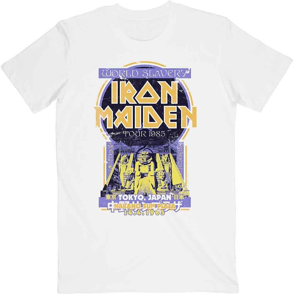 Iron Maiden  Powerslave Japan Flyer  White T shirt - NEW Unisex T-Shirt XXL