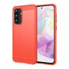 Shockproof Soft Silicone Bumper Brushed Case For Samsung Galaxy A16 A26 A36 A56 5G Coque Carbon Fiber Full Protection Back Cover