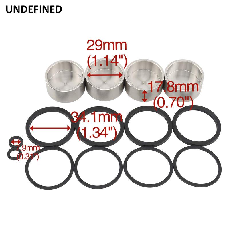 Front/Rear Brake Caliper Rebuild Kit 44313-00 for Harley Sportster XL Dyna Softail Touring Road King Electra Road Street Glide