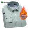 FIRS Men's Fleece-Lined Oxford Business Casual Shirt
