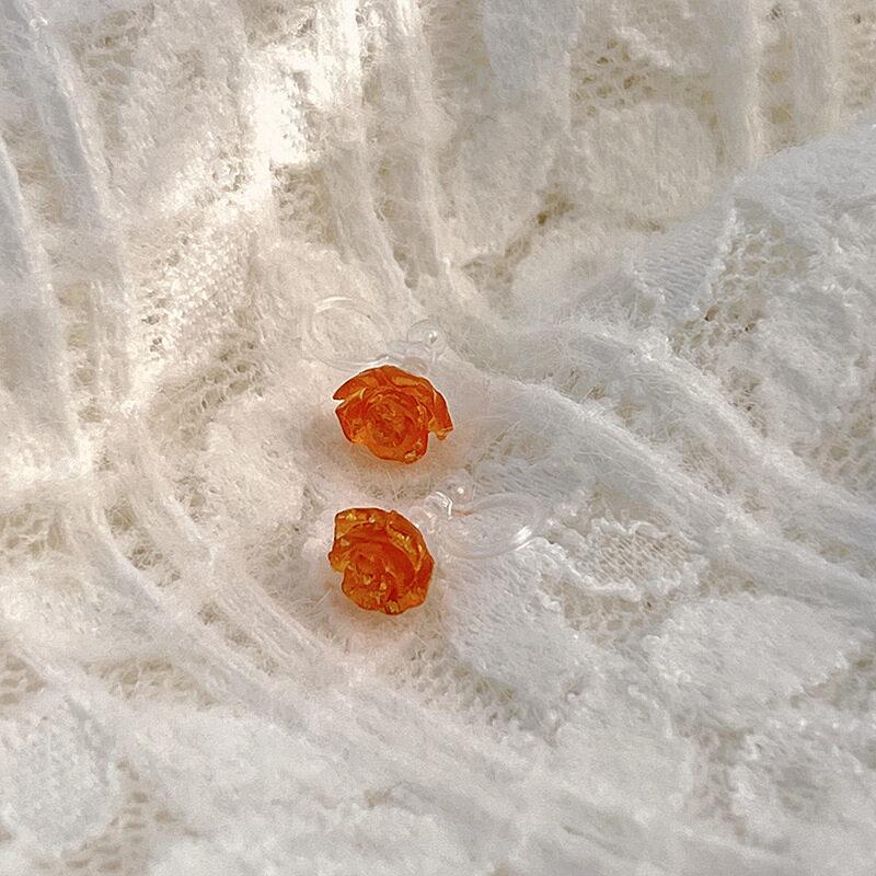 2PCS Acrylic Flower Stud Earring Fashion Women Shiny Colorful Screw Stud Earrings Stainless Steel Cartilage Helix Ear Piercing Jewelry Accessories