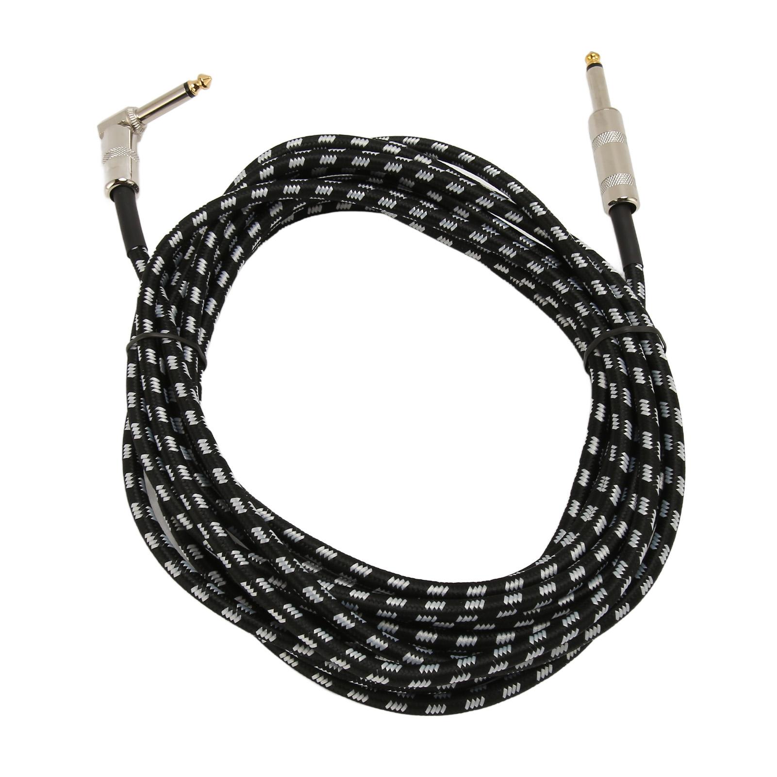 

6 м Акустический гитарный кабель Подавление шума Прямой Угловой гитарный соединительный кабель для бас-гитары