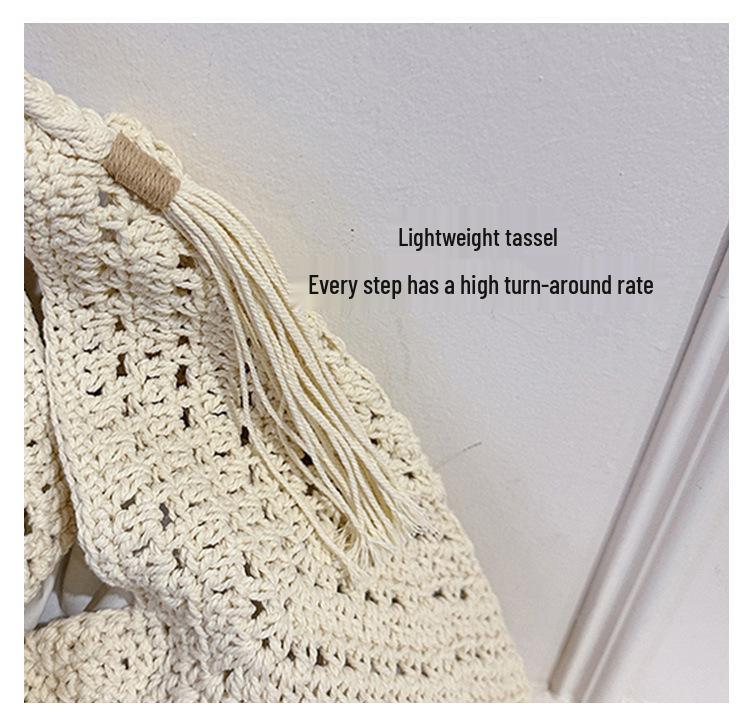 2025 Retro Mångsidig Vävd Handväska med Stor Kapacitet - Stilfull, Utskuren Design för Pendlar