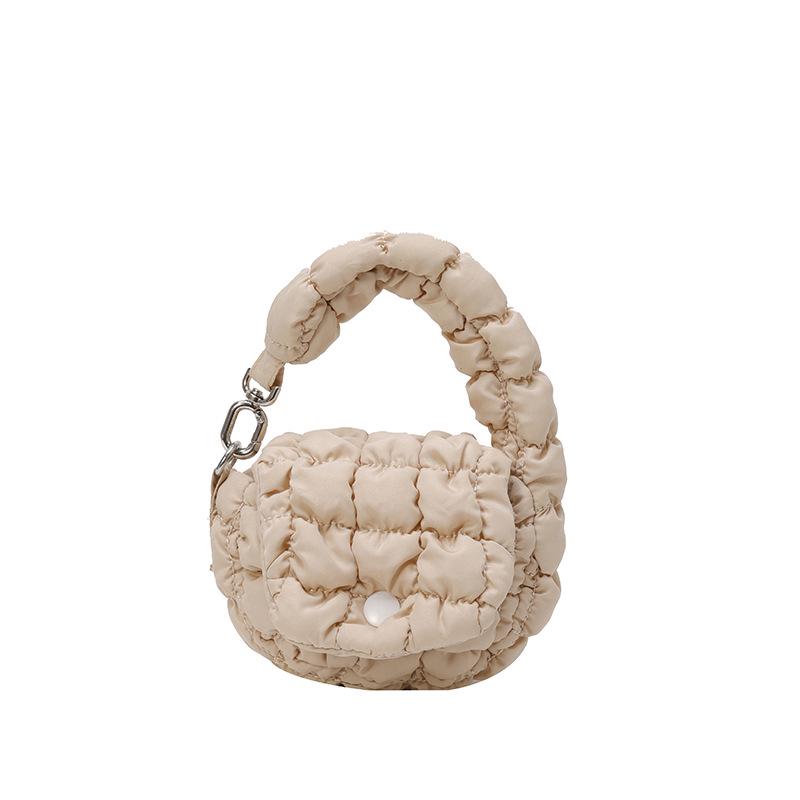 Trendy Pleated Cloud Handbag: Chic, Mini, Versatile Accessory Bag in Fashionable Korean Style
