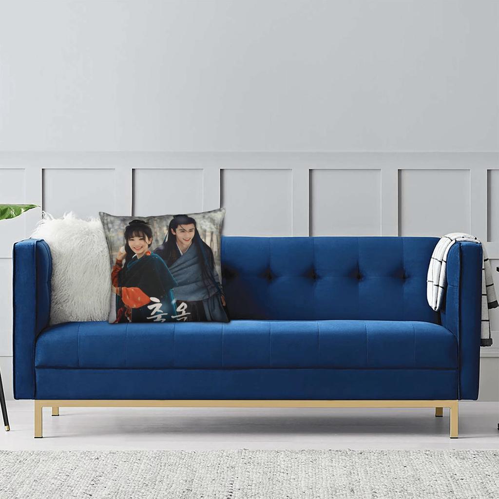 Pursuit Of Jade Tv Pillowcase Printed Fabric Cushion Cover Decorations Throw Pillow Case Cover Home Square 45*45Cm