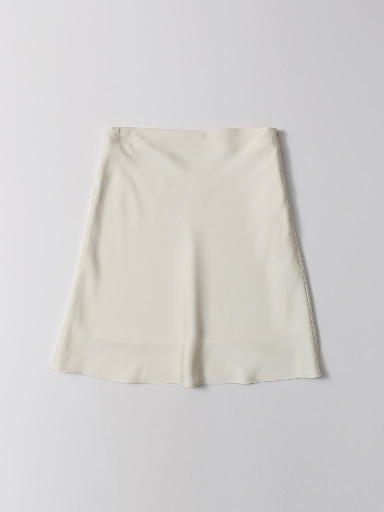 Stay With Me Satin Mini Skirt_Cream