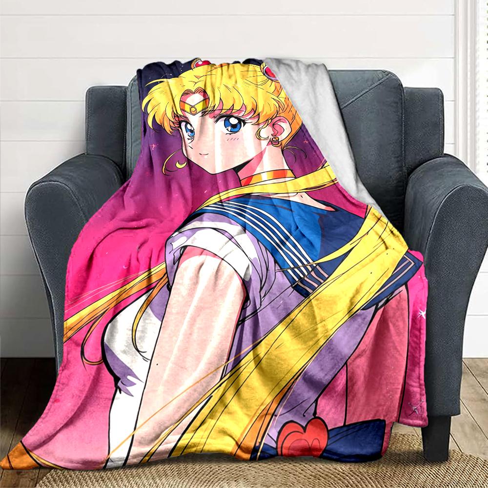 1Pc Moonlit Sailor Magic Blanket For Couch Bed Plush Cozy Fuzzy Blanket Super Soft Warm Blankets For Fall And Winter 0918241