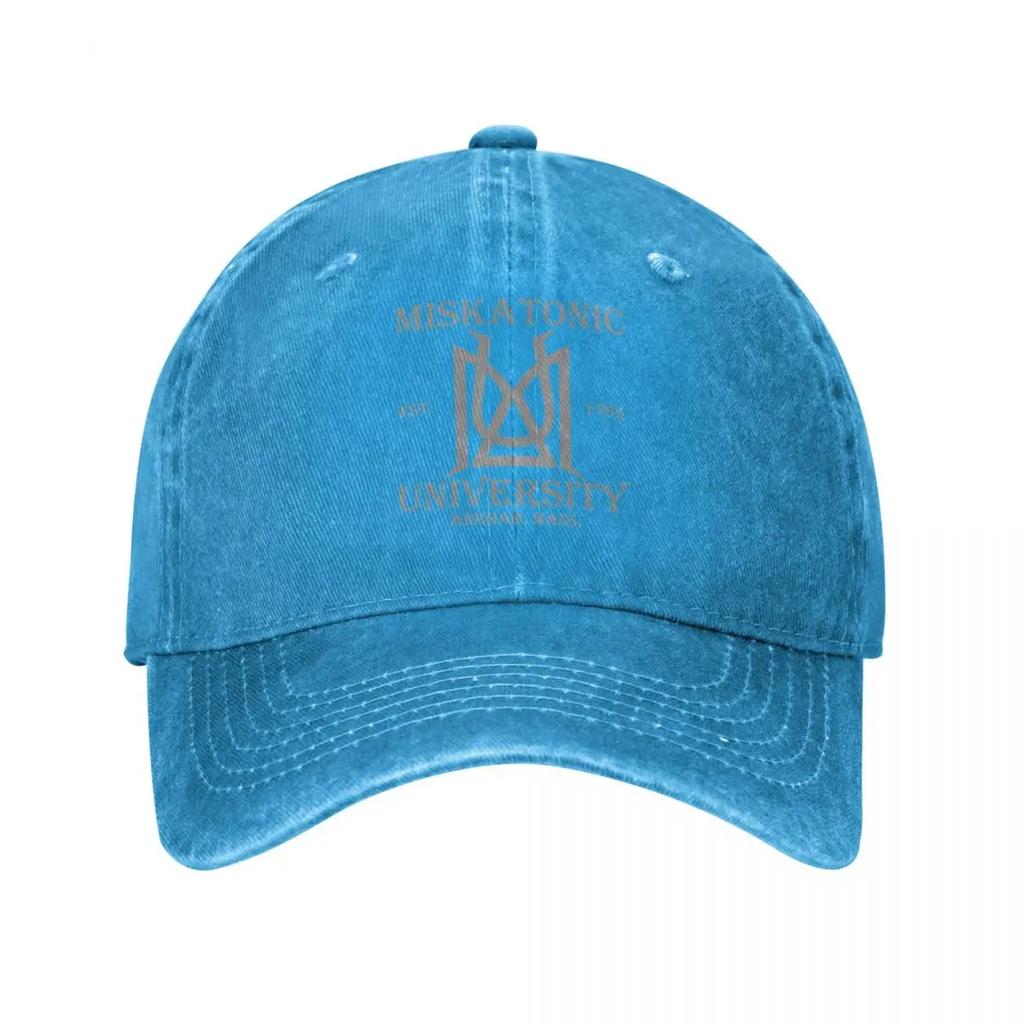 Miskatonic University Lovecraft Men Women Baseball Caps Distressed Denim Caps Hat Fashion Outdoor Activities Sun Cap