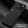 Ultra Thin Matte Leather Phone Cases For iPhone 17 Pro Max Air 14 15 Plus 13 12 Mini 11 16 Pro Magnetic Car Holder Protect Cover