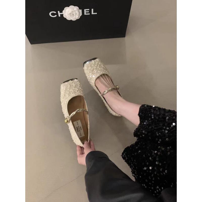 

Темпераментная женская обувь весна новая серебристая легкая обувь с открытым носком женская мягкая плоская обувь с пайетками Мэри Джейн 40 бежевый