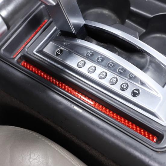 Red Carbon Fiber Center Console Interior Gear Sticker Trim For Hummer H2 03-09