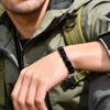 Bracciale Elastico in Ematite Chunky da 10 mm per Uomo, Bracciale con Perline Nere di Pietra Naturale per Energia Positiva Yoga, Regalo