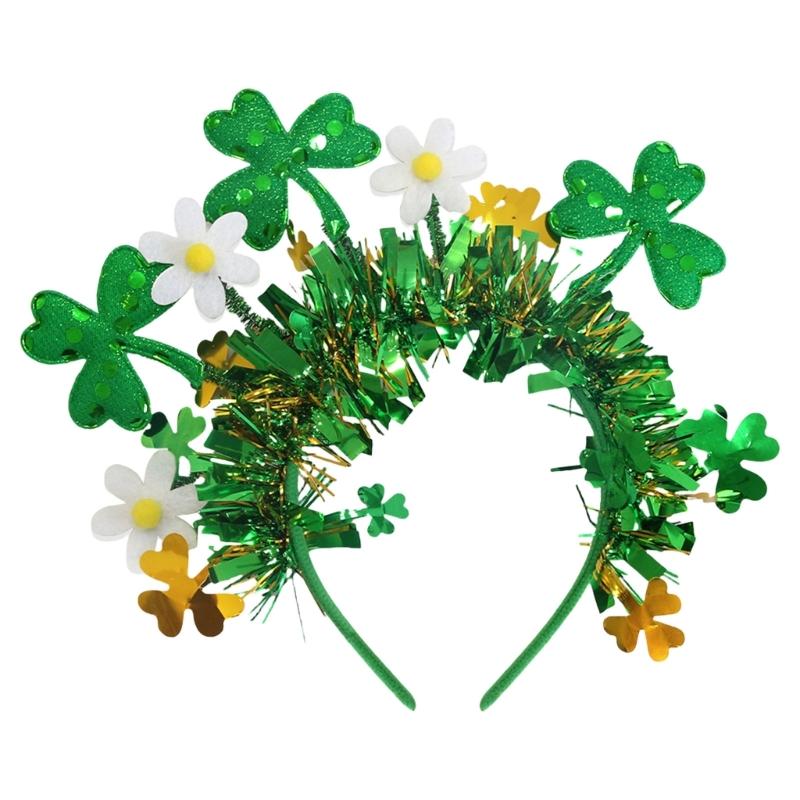 Festival Shamrock Striped Headband for Patrick's Day Ideal for Parties Decorations and Favors Headbands