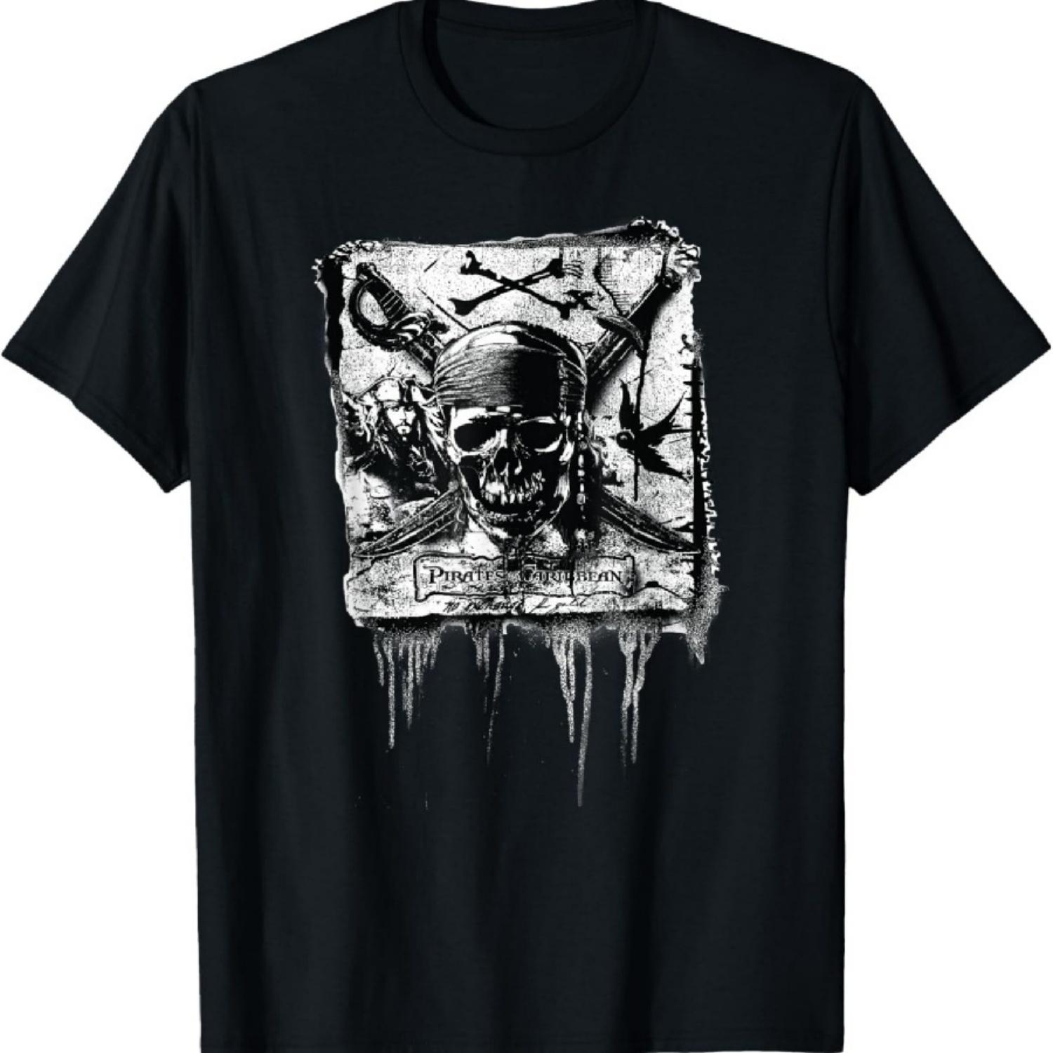 Футболка с изображением черепа Джека Воробья из «Пиратов Карибского моря» от Disney XXXXXL разноцветный