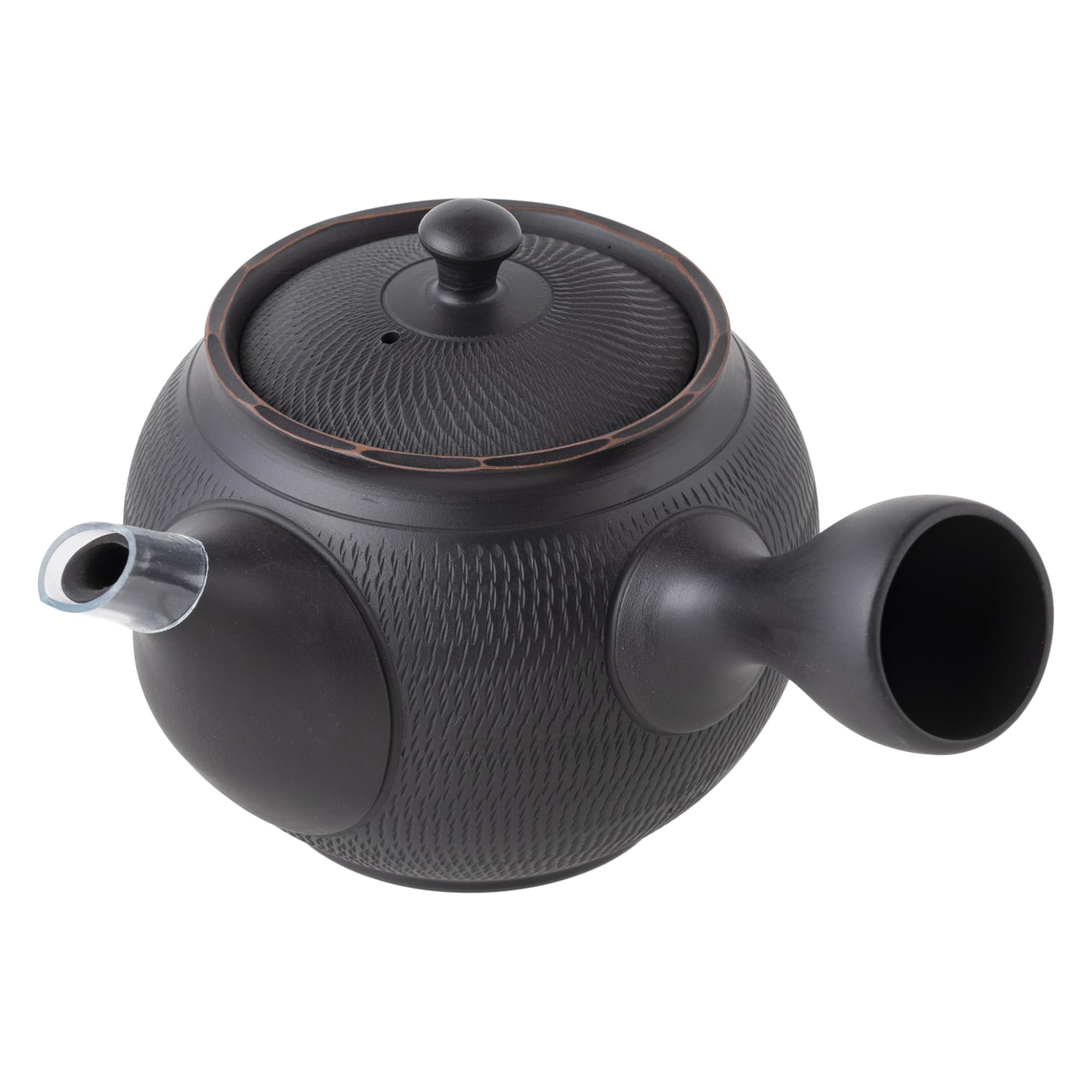 

Tokoname-yaki teapot, Horyu, Smoked Biri, 360ml, Ceramesh finish, for Gyokuro and Kabusecha tea, Made in Japan, Boxed, tk004