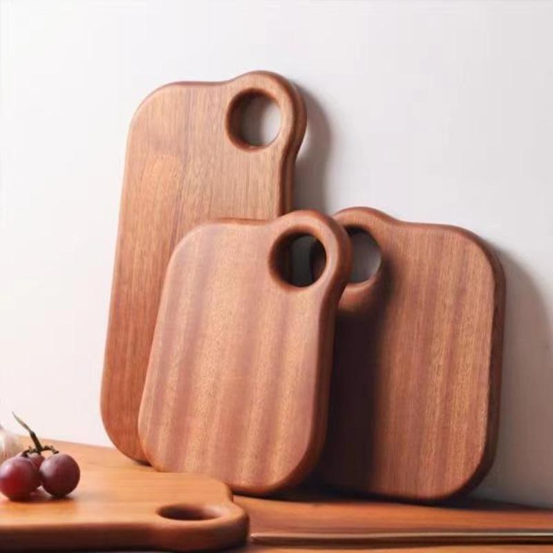 1pcs Double-Sided Solid Wood Cutting Board - Kitchen Chopping Board for Fruits Vegetables Food with Wooden Kitchen Accessory