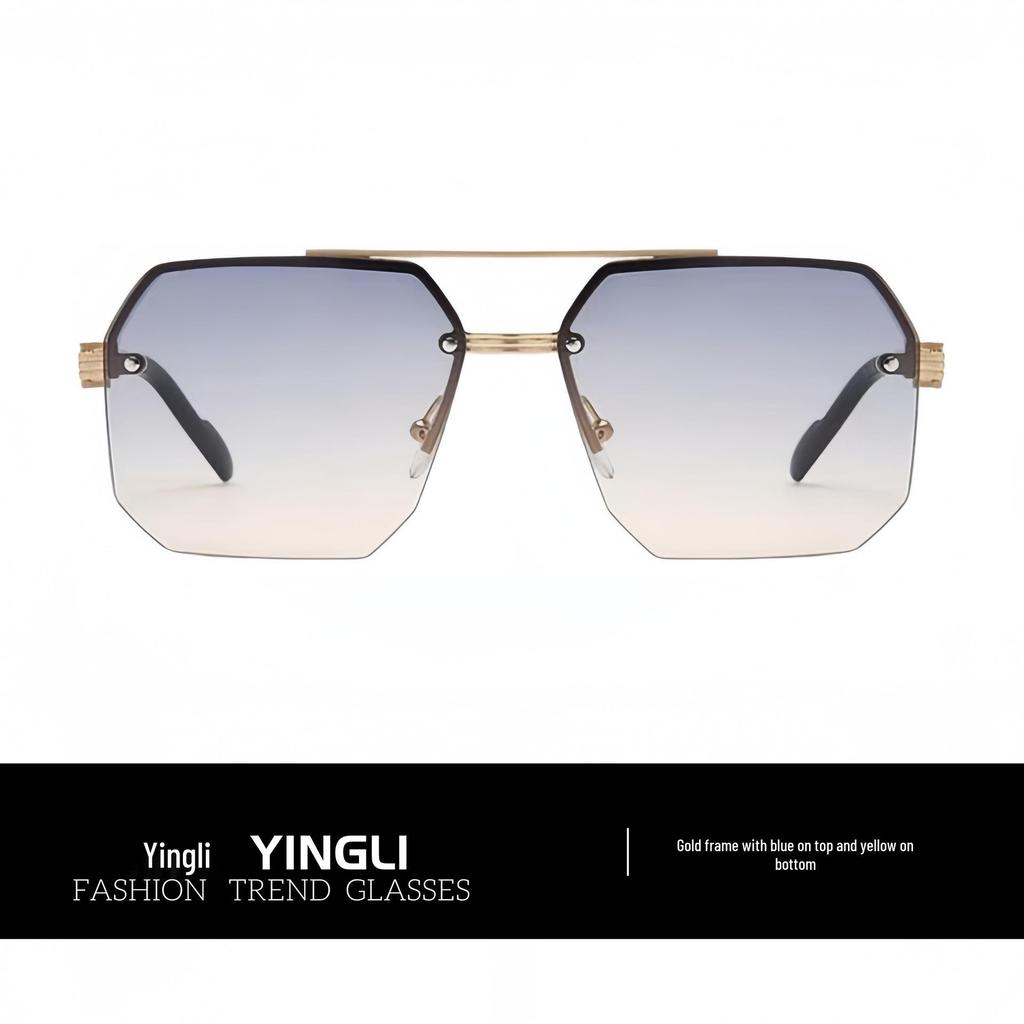 New 2025 Men's High-End Large Frame Stylish Sunglasses
