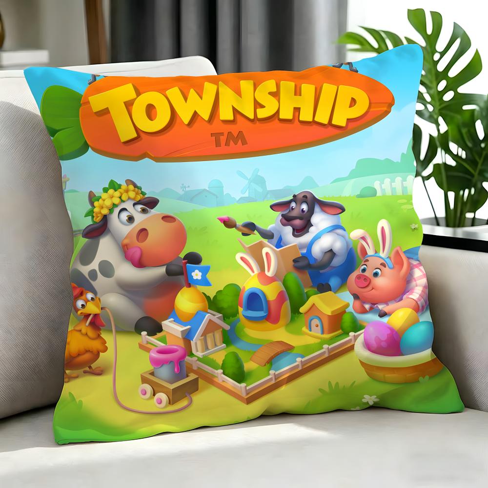 game Township Cushion Cover Cushion Cover Set Pcs x x x Pillowcase Decorative Sofa Home Decor