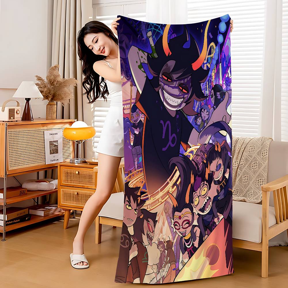 Popular Internet Anime H-Homestuck Microfiber Blanket Quick Drying Beach Towels Oversized Printing Super Absorbent Towel Blanket