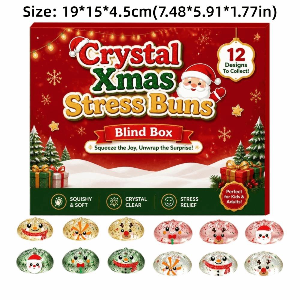 Squishy Christmas Dumpling Advent Calendar Slow Rising 12-Day Countdown Calendar  for Kids&Adults