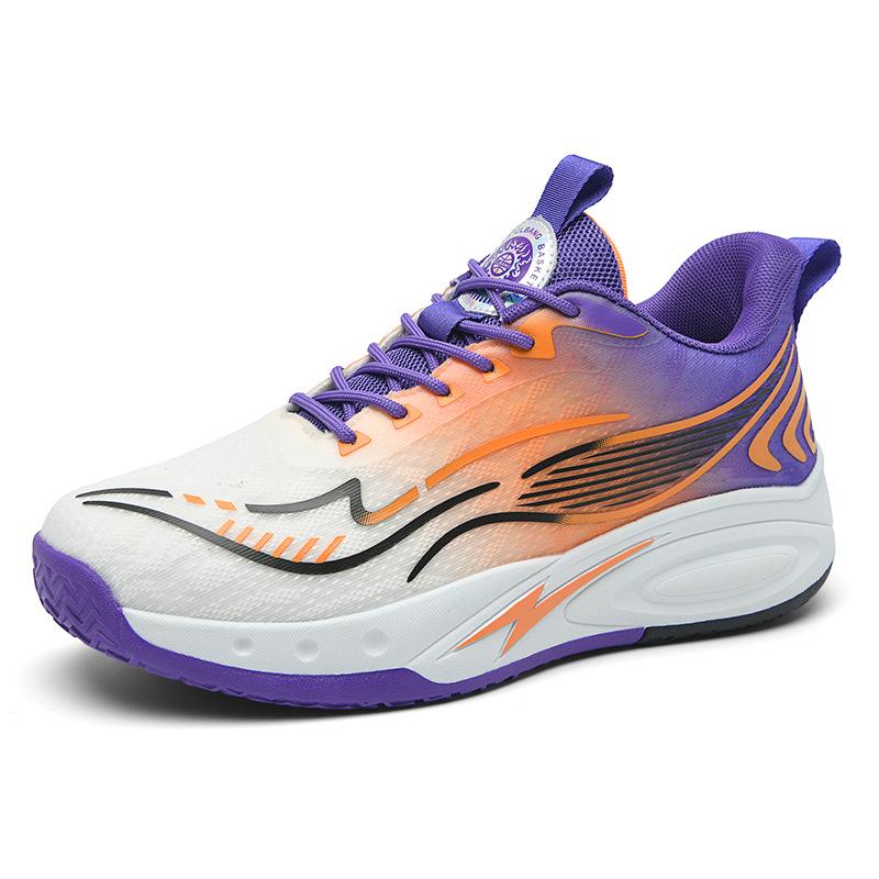Youth Sports Shoes Boys Mandarin Ducks Two-color Basketball Shoes Combat Boots Primary and Secondary School Students Sports Competition Training Shoes
