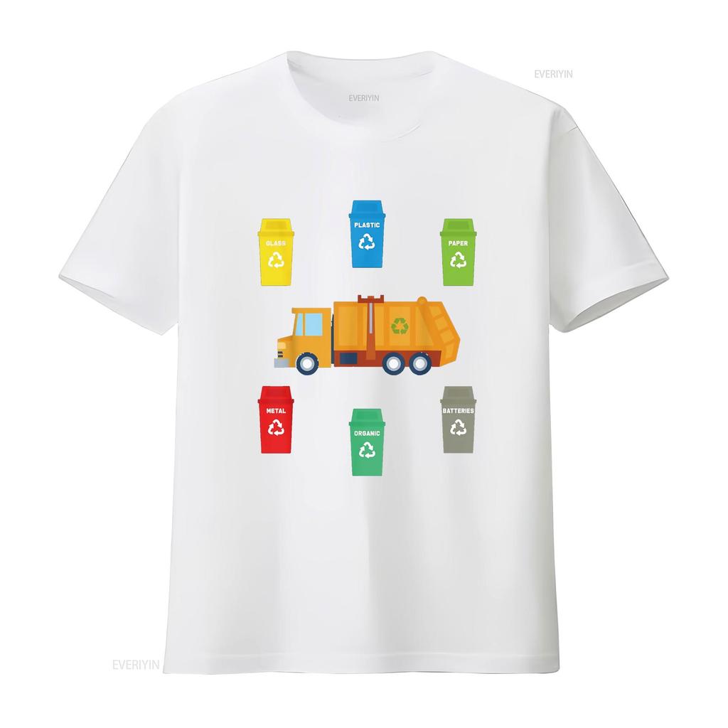 Recycling Trash Garbage Truck T Shirt Funny Toddler Boy Kids Vintage Washed Fashion Slightly Comfortable Stretched Breathable