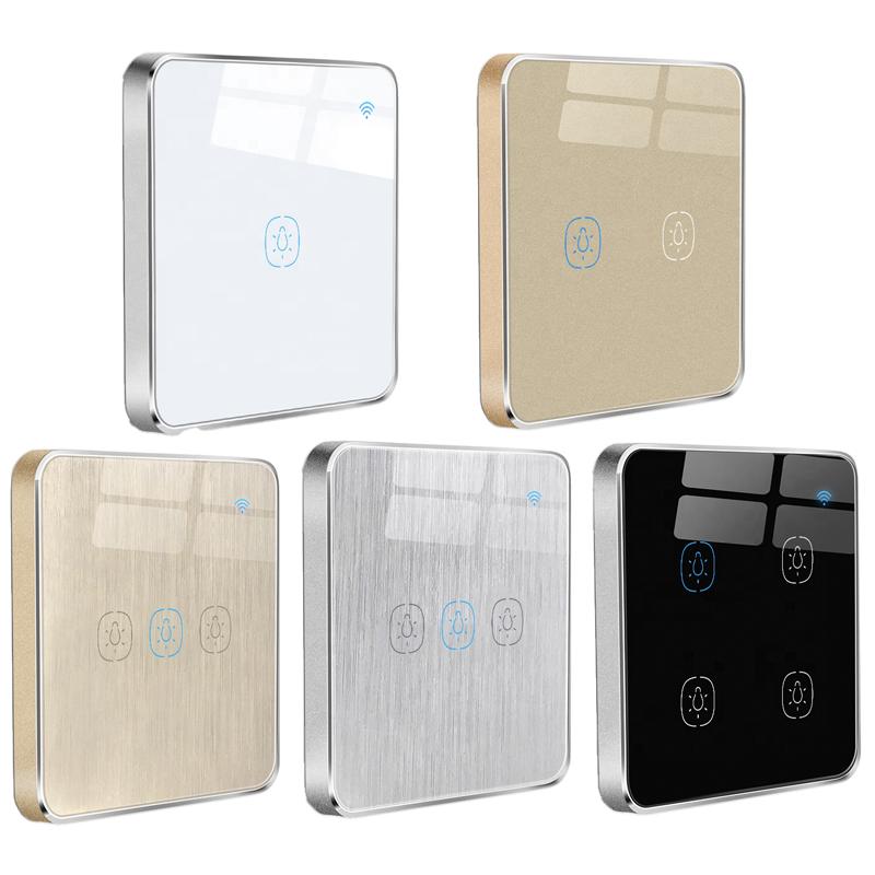 EU Luxury Smart Home Products Tuya Wifi Light Switch No Neutal Line Remote Control Zigbee 3.0 Wall Switches