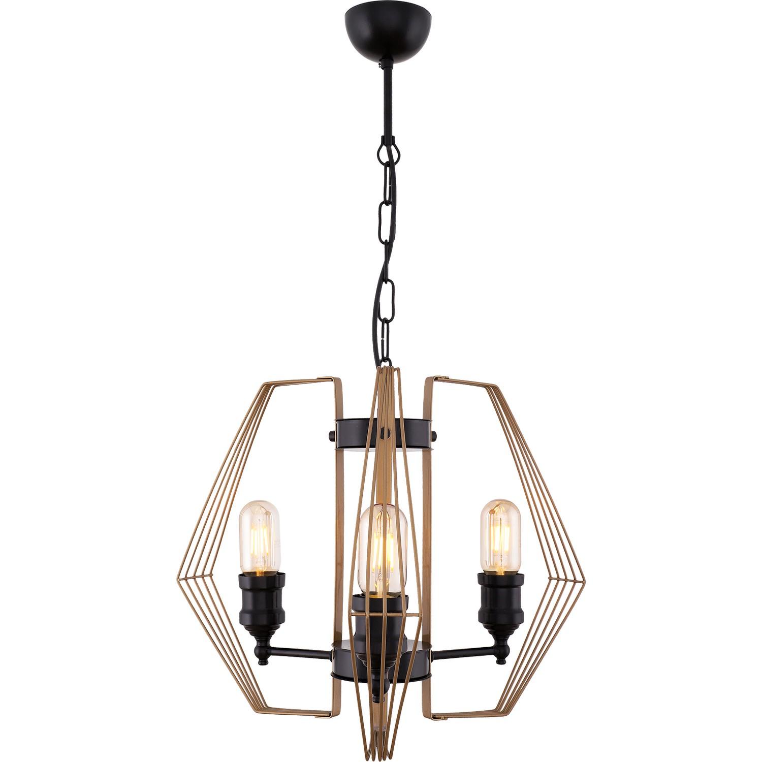 

Тройная люстра из черного камня