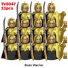 11pcs Medieval Elf Figures Orc Army Soldiers Vargr Raider Knights Building Blocks Bricks DIY Assemble War Toy Gifts for Kids Boy