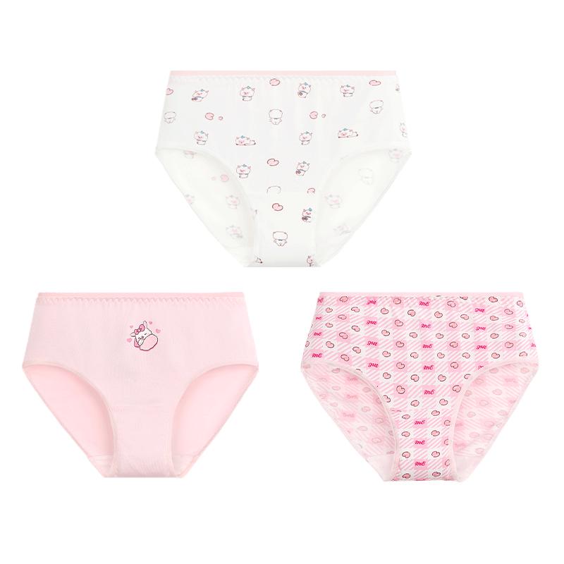 Jiusuiban Girls  7A Antibacterial Cartoon Print Briefs 170