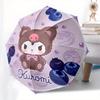Kuromi,Blueberry Automatic Folding Umbrella-Simple 8-Rib Design, Bright Cartoon Pattern, Durable Iron Frame, Suitable For Travel, Outdoor, B