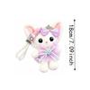 Lace Bowknot Plush Cat Keychain Soft Desk Mascot Charm Sweet Bag Accessory  Desktop Decor