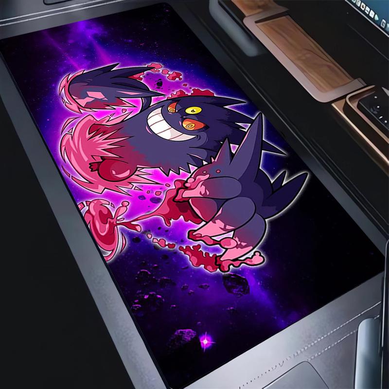 Mouse Pad Pokemon Gengar Anime Carpe Large Gamer Computer Mausepad Varmilo Keyboard Gaming Accessories Extended Desk Mat