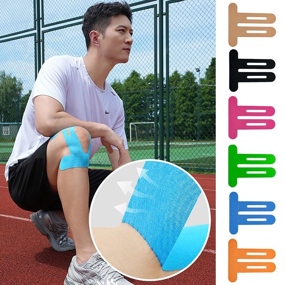 2 db Légáteresztő Előre vágott Kineziológiai Szalag Rugalmas Atlétikai Térdszalag Rugalmas Szalag Sportvédelem