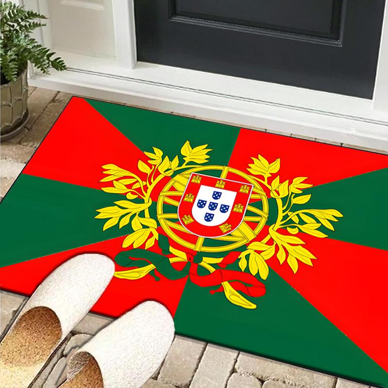 1PC Rug Portuguese Coat Of Arms Carpet, Chair Rug,Area Rug for Office Bedroom Living Rooms Bedroom, Doormat Decor Christmas Fan Gifts