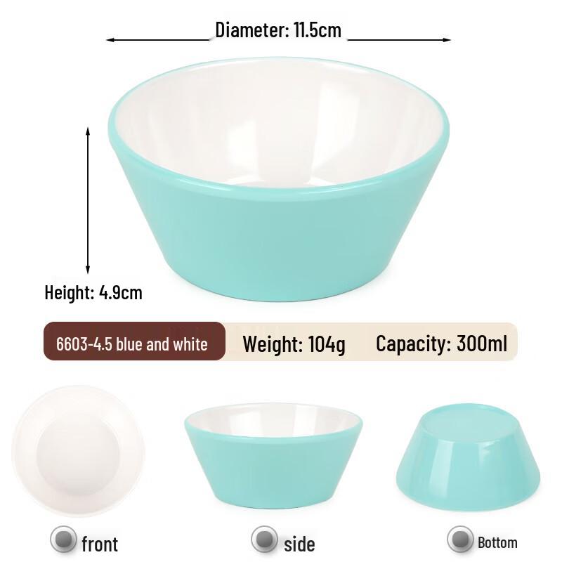 Durable Melamine Rice and Sauce Bowls (10-Pack)