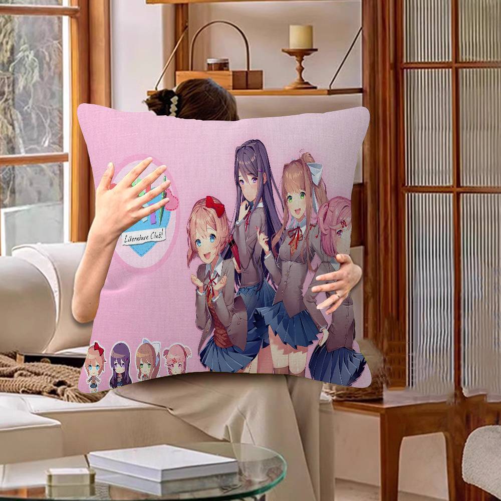 Doki Doki Literature Club Pillow Anime Pillow Sofa Bed Head Pillow Cover Cushion Cover 45x45 cm Fashion