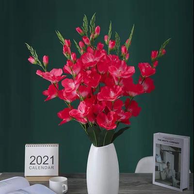 Einzelnes simuliertes Schwertlilien-Bouquet, Vase für das Wohnzimmer, Blumendekoration