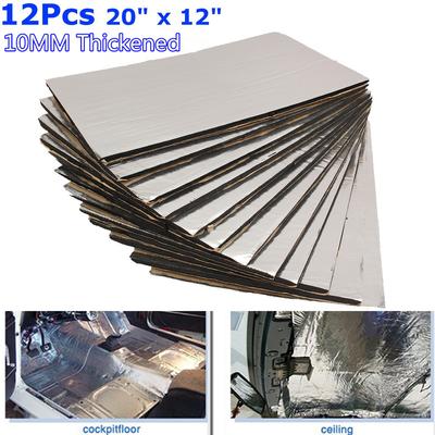 12X 50*30cm 10mm Car Hood Sound Mat Proofing Deadener Heat Noise Insulation Foam